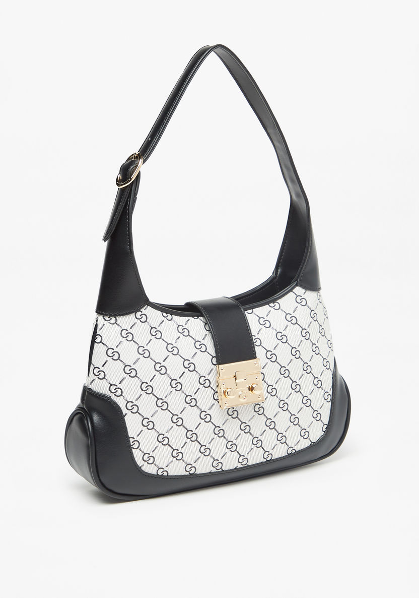 Celeste Monogram Print Shoulder Bag-Women%27s Handbags-image-1
