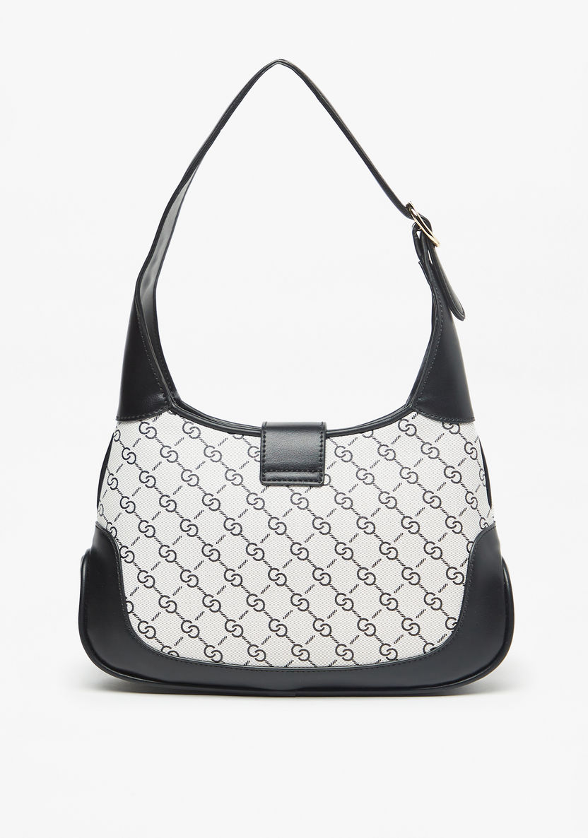 Celeste Monogram Print Shoulder Bag-Women%27s Handbags-image-2