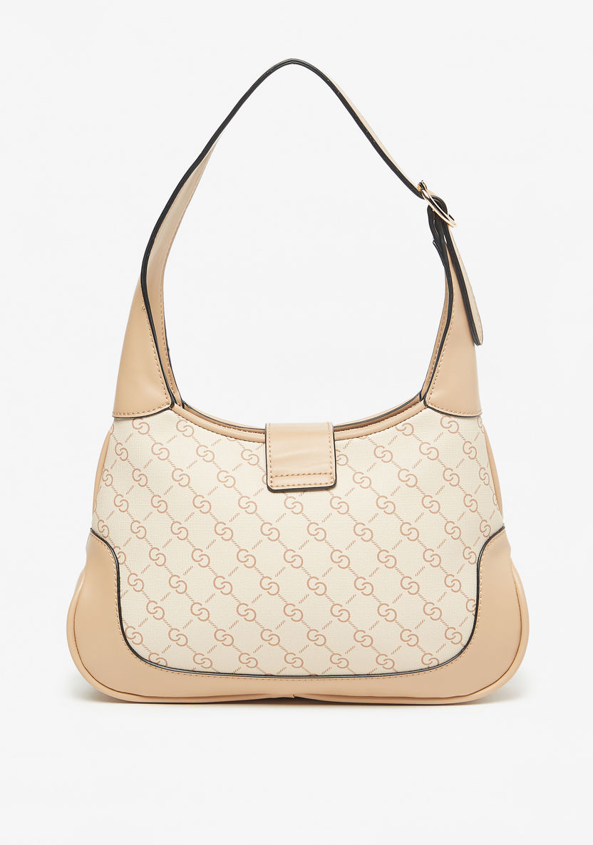 Celeste Monogram Print Shoulder Bag-Women%27s Handbags-image-2