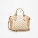 Celeste Monogram Print Tote Bag with Double Handles-Women%27s Handbags-thumbnailMobile-0