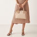 Celeste Monogram Print Tote Bag with Double Handles-Women%27s Handbags-thumbnailMobile-1