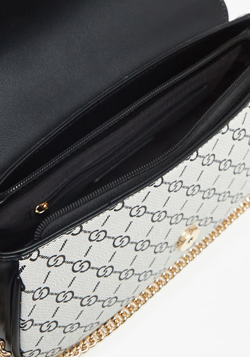 Celeste Monogram Print Crossbody Bag with Detachable Strap and Zip Closure-Women%27s Handbags-image-3