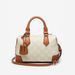 Elle Monogram Print Tote Bag with Top Handles and Zip Closure-Women%27s Handbags-thumbnail-1