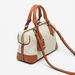Elle Monogram Print Tote Bag with Top Handles and Zip Closure-Women%27s Handbags-thumbnail-2