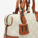 Elle Monogram Print Tote Bag with Top Handles and Zip Closure-Women%27s Handbags-thumbnail-3