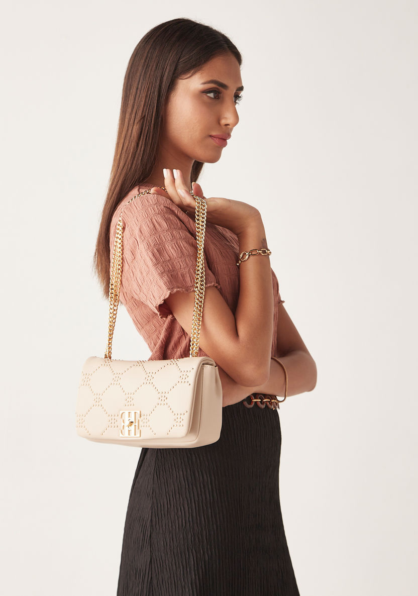 Elle Embellished Crossbody Bag with Flap Closure-Women%27s Handbags-image-5