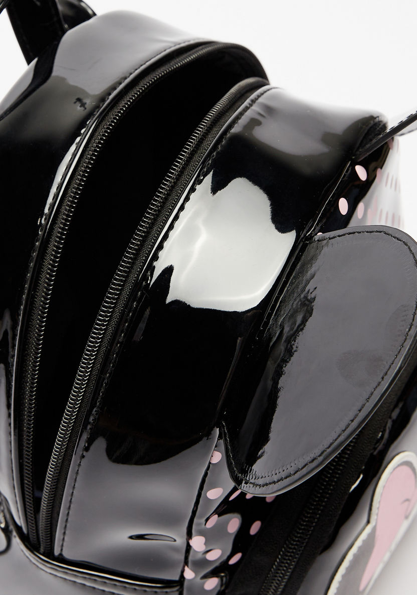 Disney Minnie Mouse Applique Detail Backpack with Adjustable Shoulder Straps-Girl%27s Backpacks-image-3