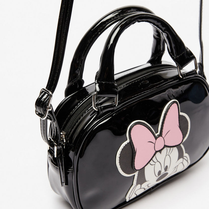 Disney Minnie Mouse Applique Detail Crossbody Bag with Handles-Girl%27s Bags-image-2