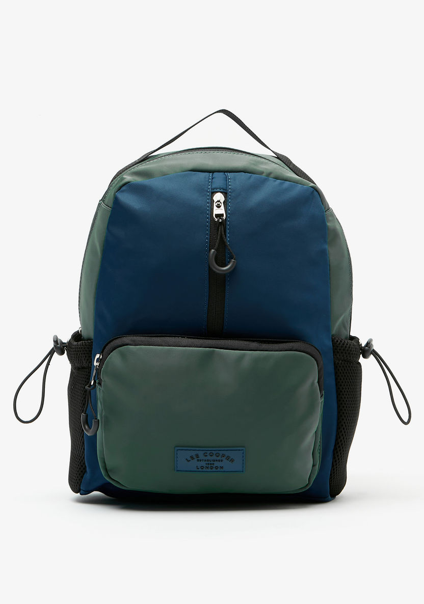Lee Cooper Panelled Backpack with Adjustable Straps and Zip Closure-Boy%27s Backpacks-image-0