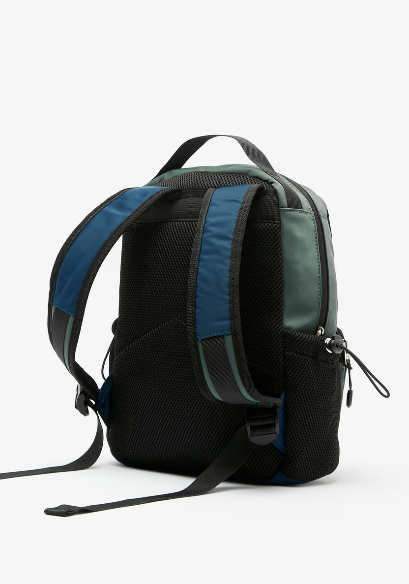 Lee Cooper Panelled Backpack with Adjustable Straps and Zip Closure-Boy%27s Backpacks-image-1