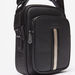 Duchini Solid Crossbody Bag with Tape Detail and Zip Closure-Men%27s Handbags-thumbnail-2