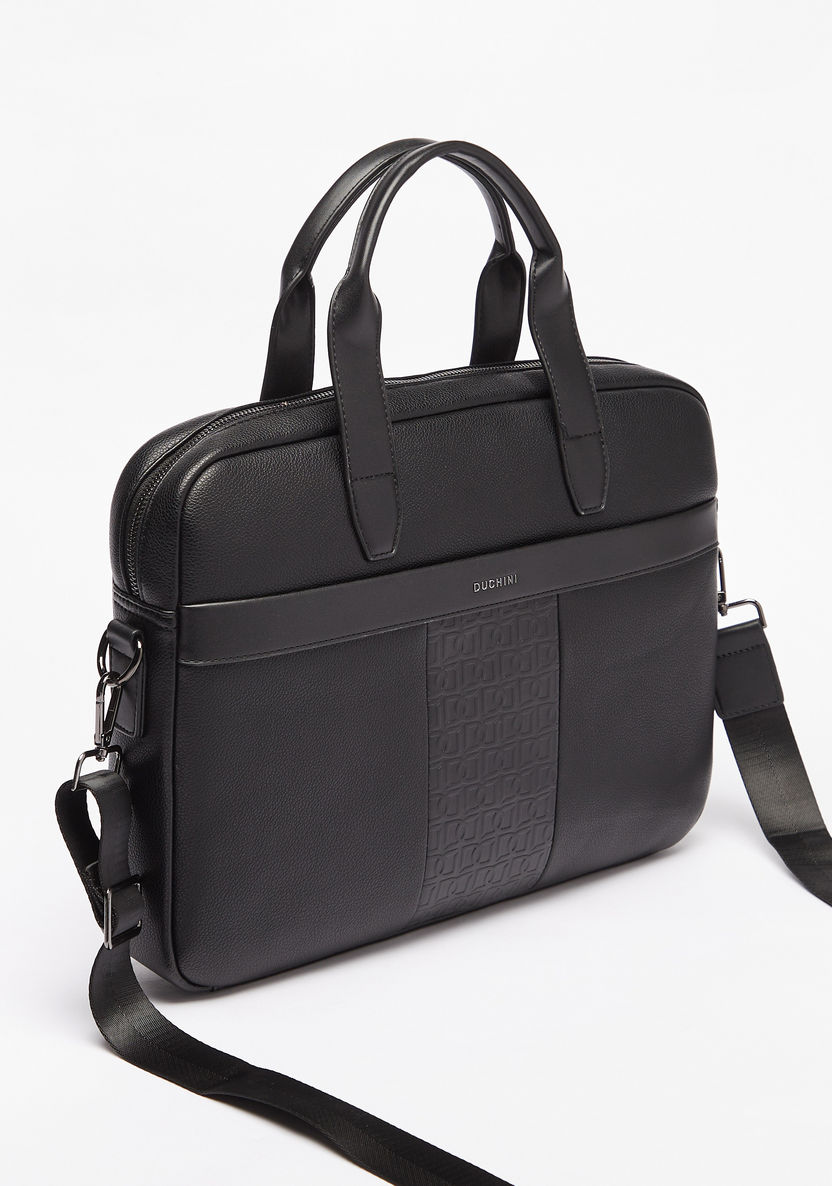 Duchini Logo Detail Portfolio Bag-Men%27s Handbags-image-1