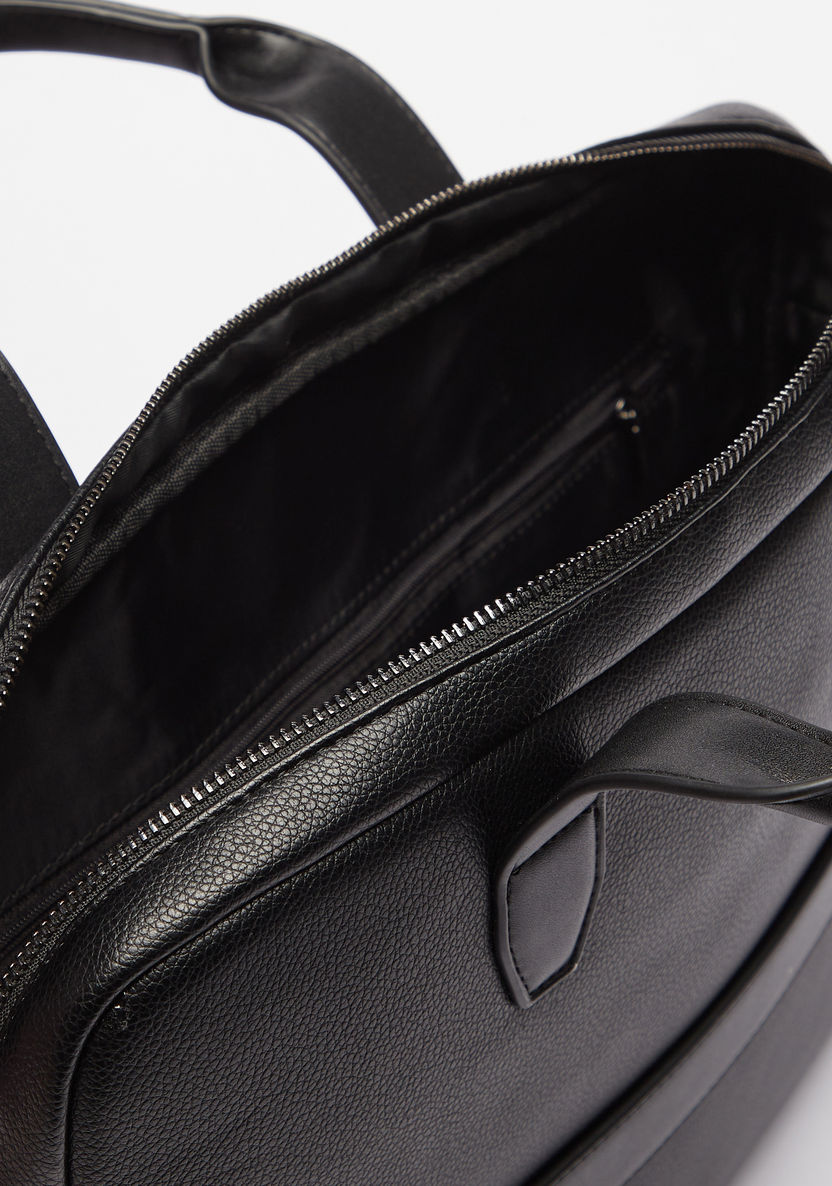 Duchini Logo Detail Portfolio Bag-Men%27s Handbags-image-3