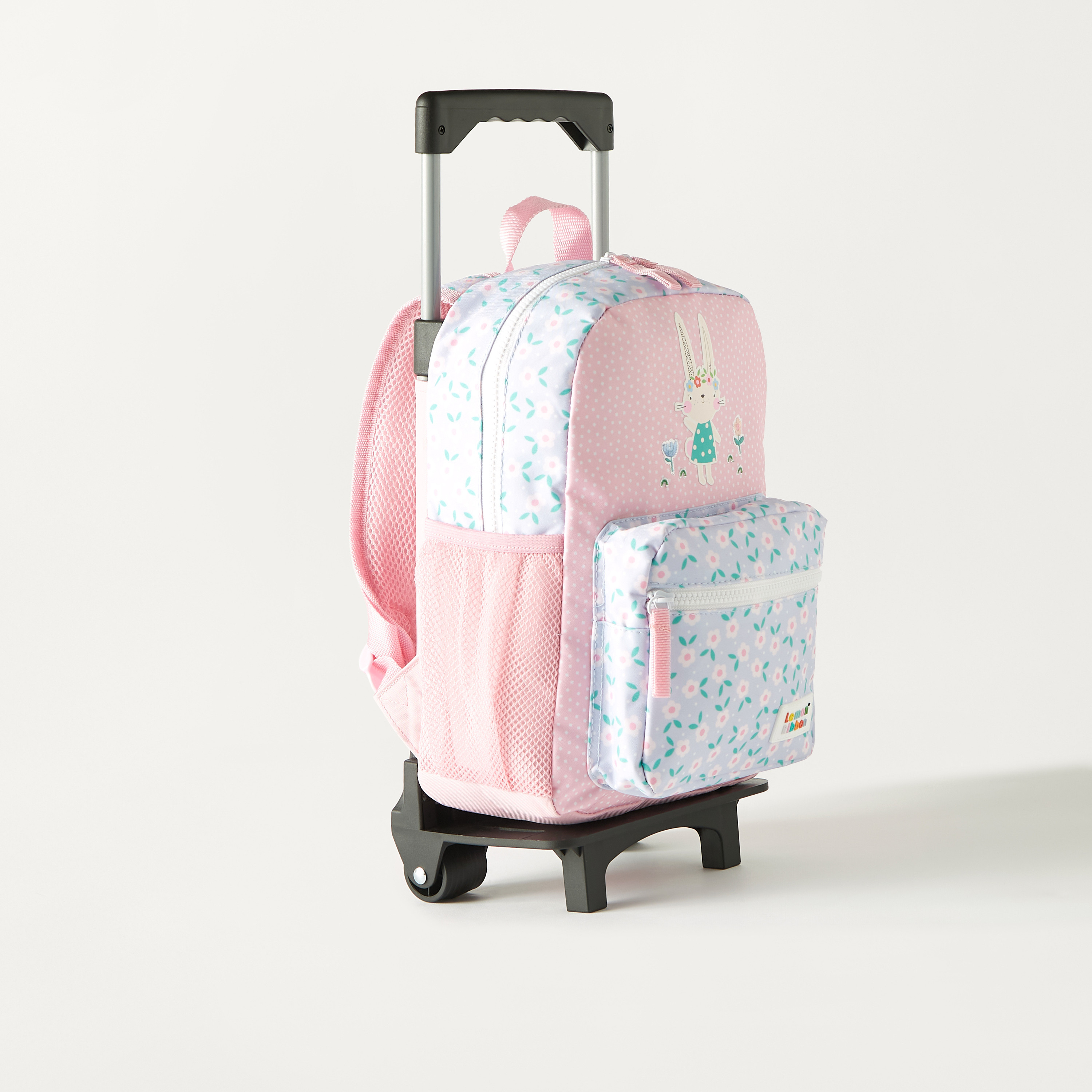 Pink backpack store with wheels