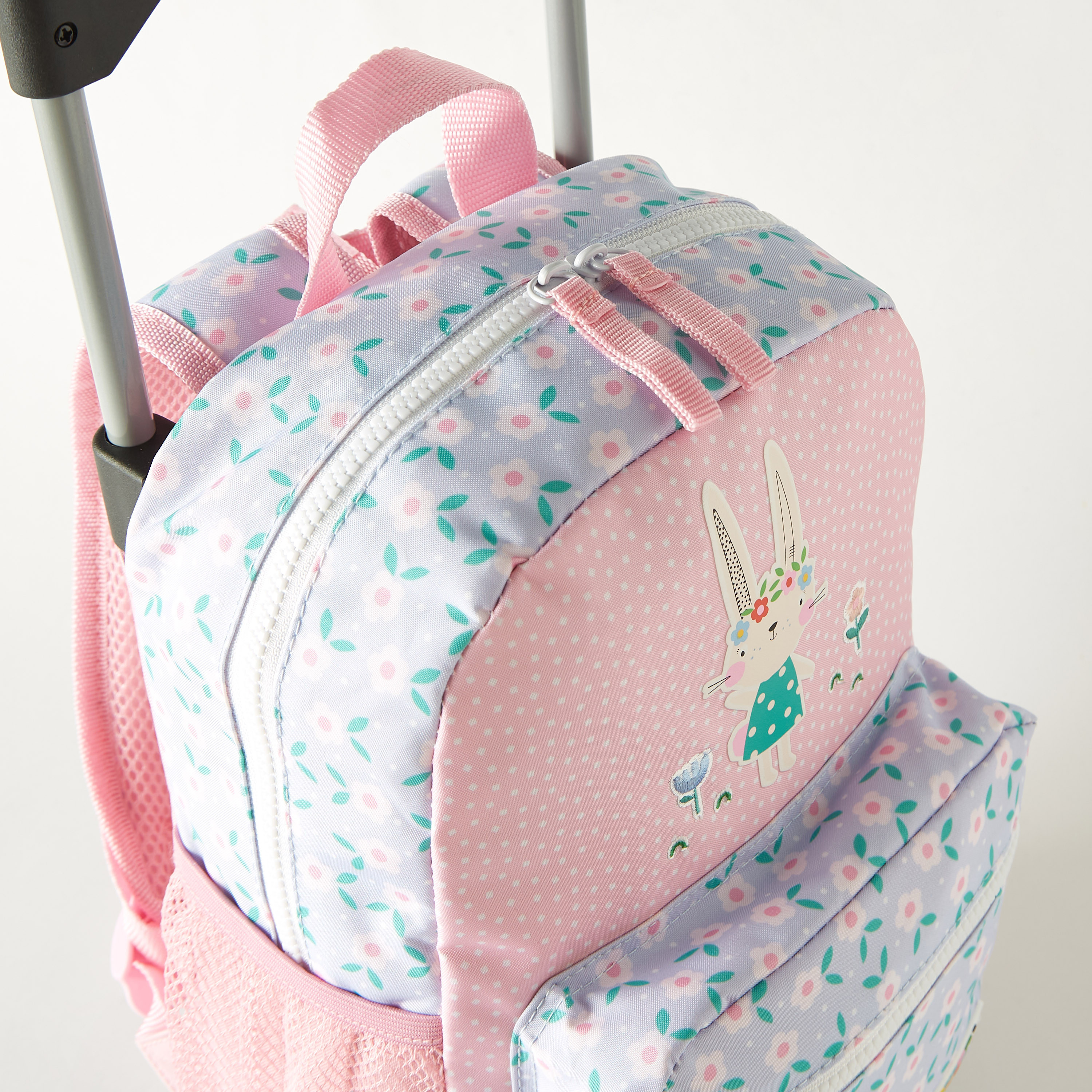 Pink backpack store with wheels