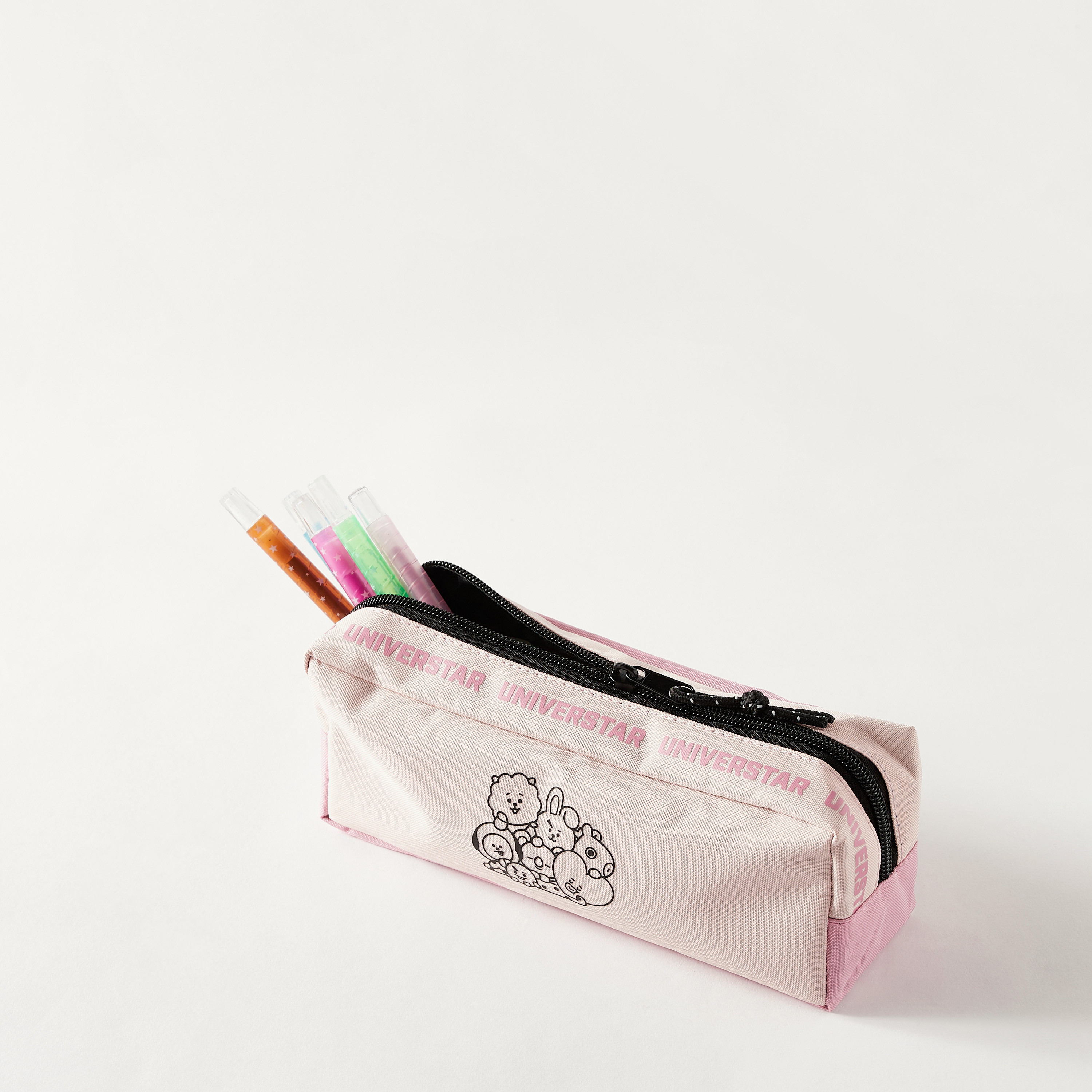 مقلمة بسحّاب إغلاق وطبعات من بي تي 21 - ضمان سنة واحدة-school-stationery-pencilcases-image-5