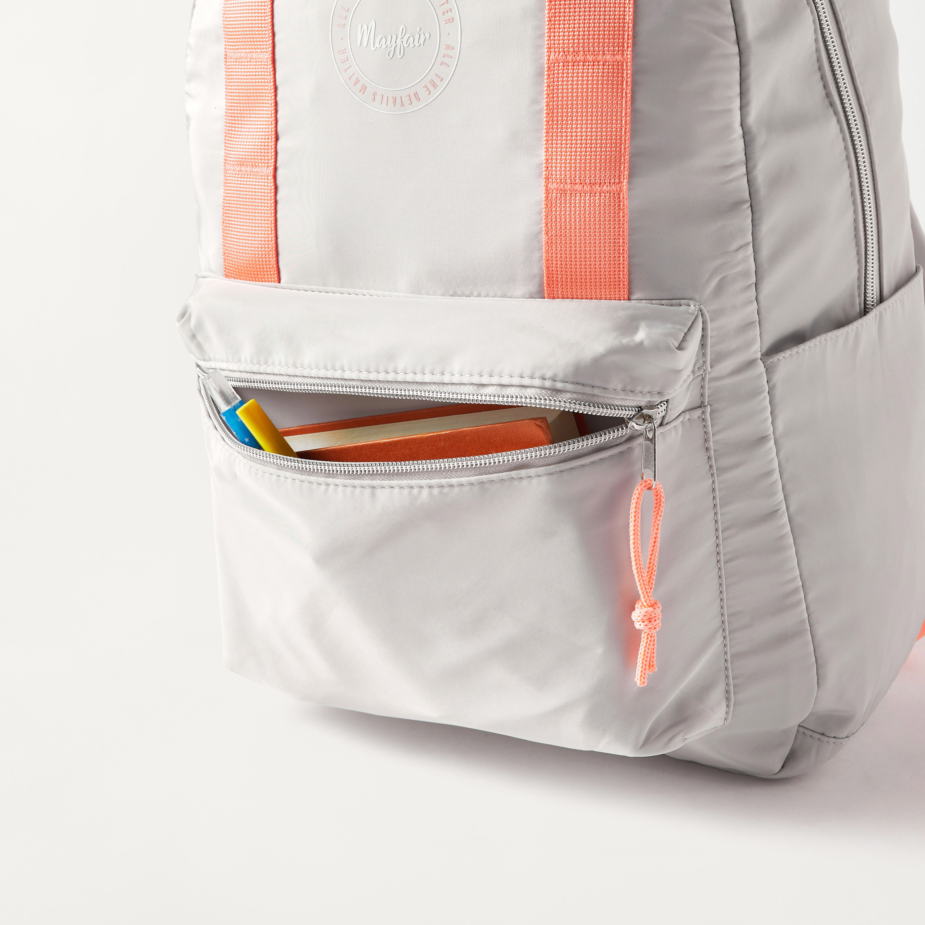 Mayfair Solid Backpack with Adjustable Straps - 40x30x17 cms 1-Year Warranty-school-bagsandbackpacks-backpacks-image-8