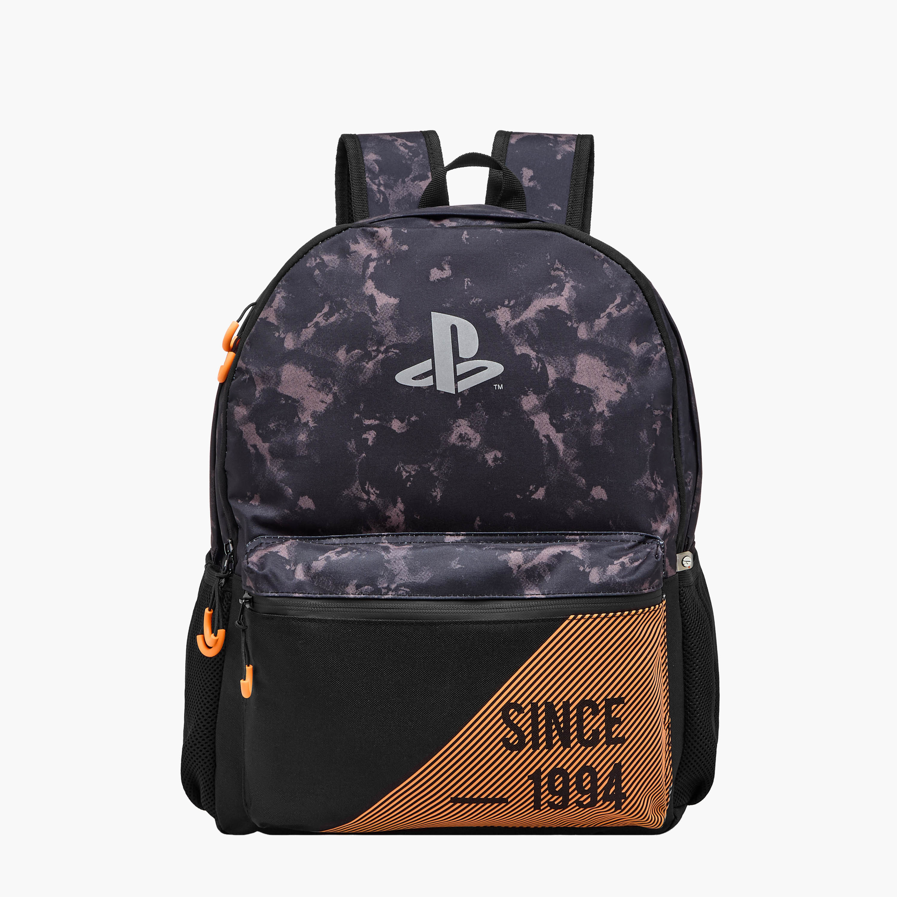 شنطة ظهر بحمّالات قابلة للتعديل وطبعات بلاي ستيشن - 50x36x15 سم - ضمان سنة واحدة-school-bagsandbackpacks-backpacks-image-1