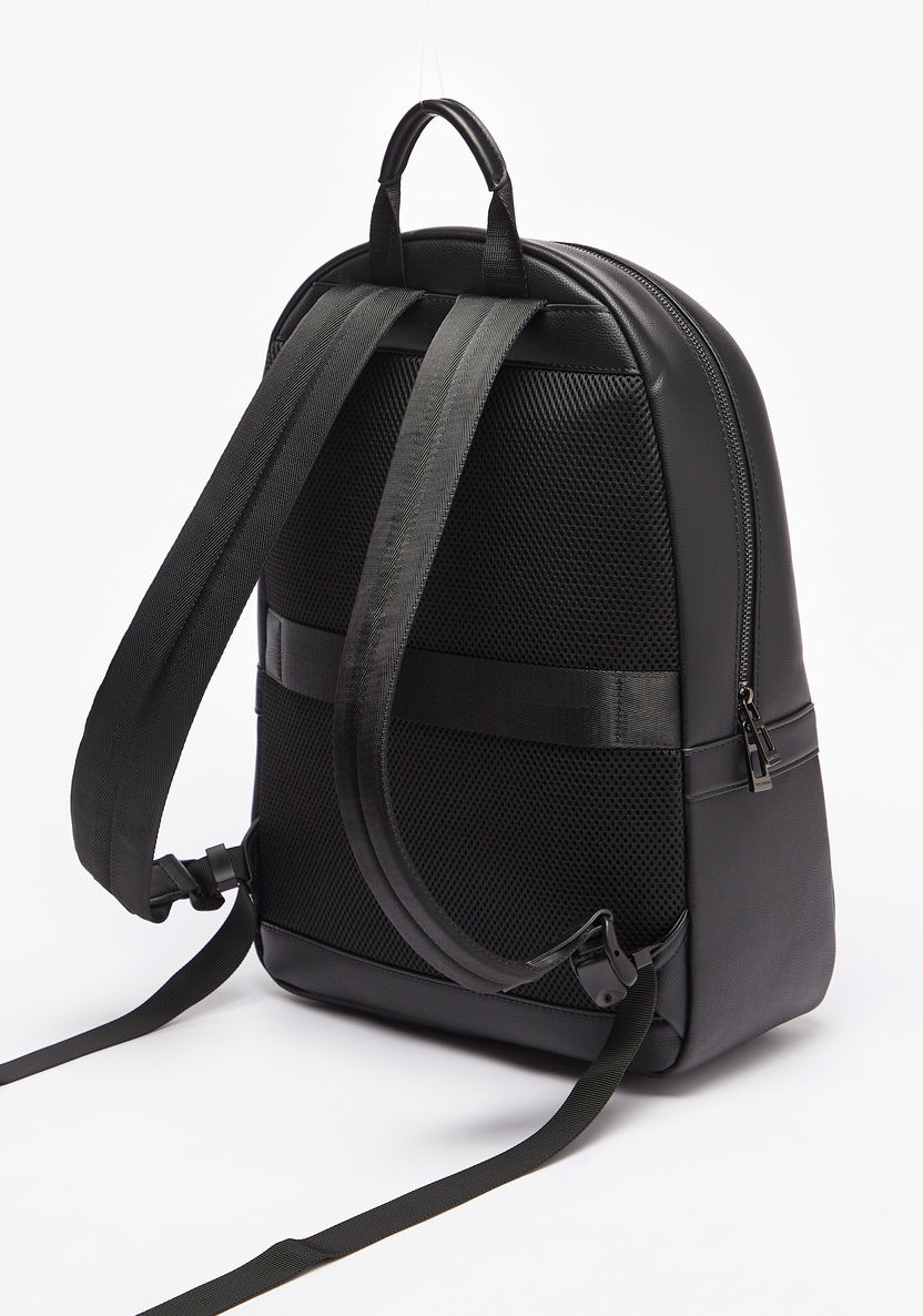 Duchini Solid Backpack with Adjustable Straps and Zip Closure-Men%27s Backpacks-image-1