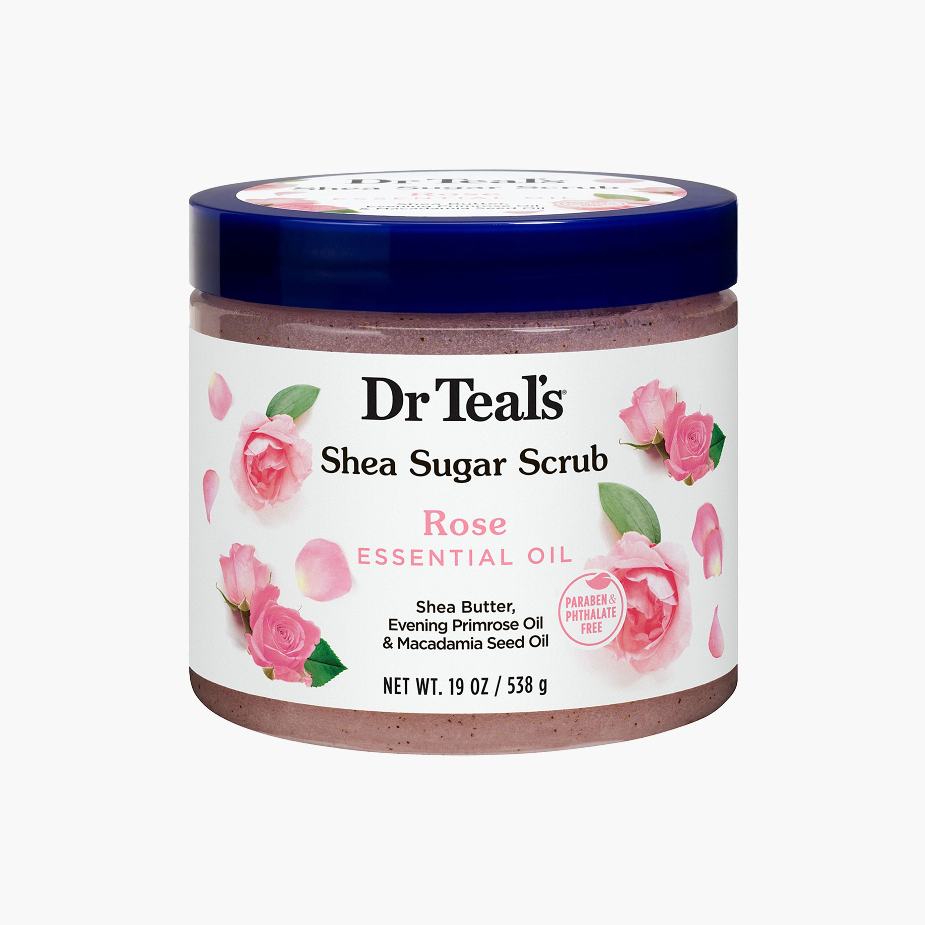 Dr Teal's Rose Shea Sugar Body Scrub - 538 g-beautyandpersonalcare-bathandbody-bathandshower-scrubs-image-1