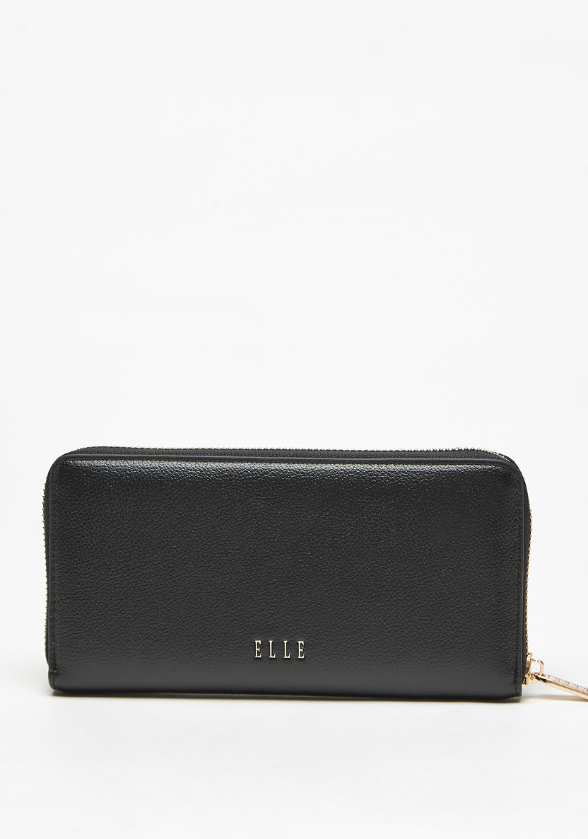 Elle Embossed Zip Around Wallet-Wallets & Clutches-image-1