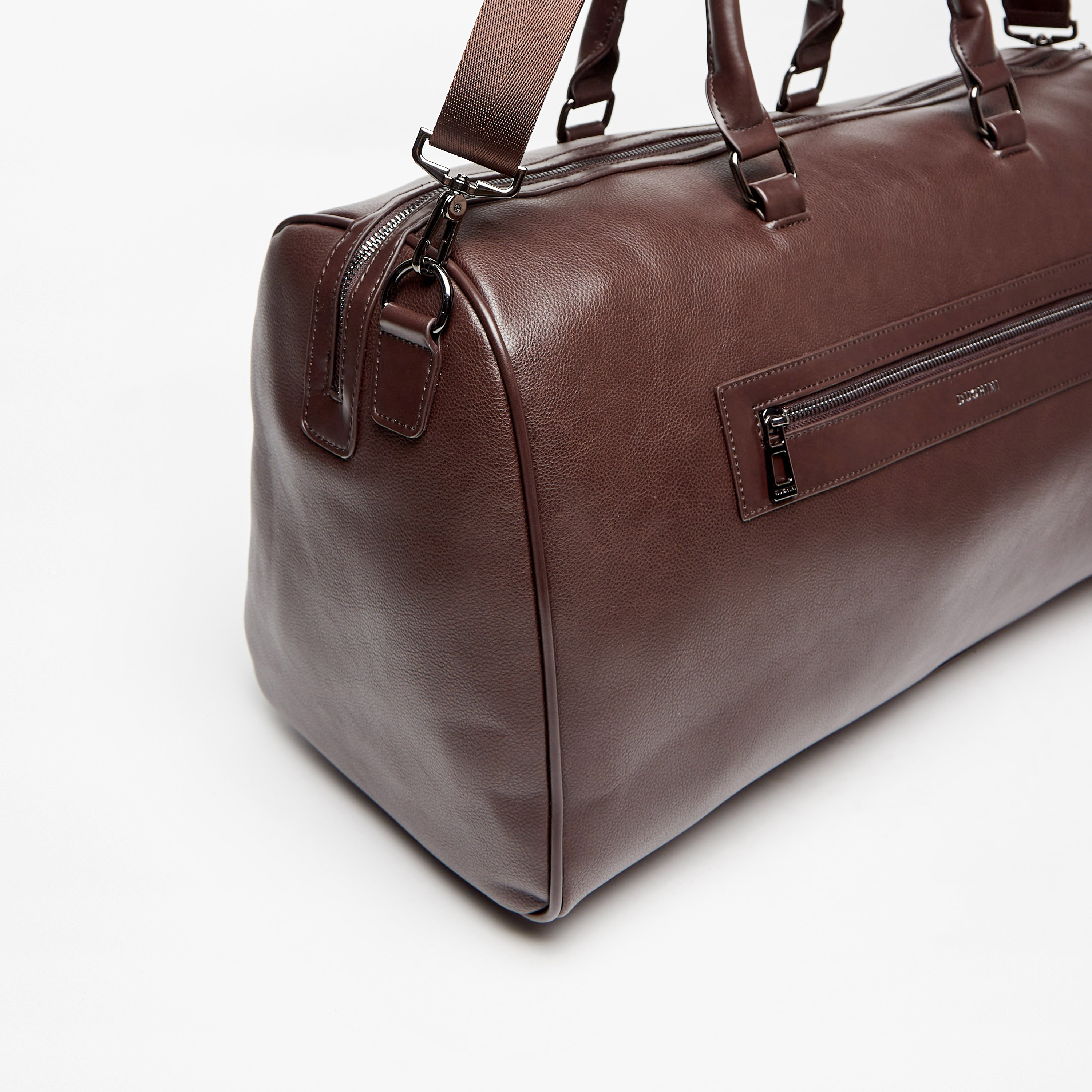 Duchini Solid Duffel Bag with Double Handle and Zip Closure-travel-luggagesandbags-dufflebags-image-3