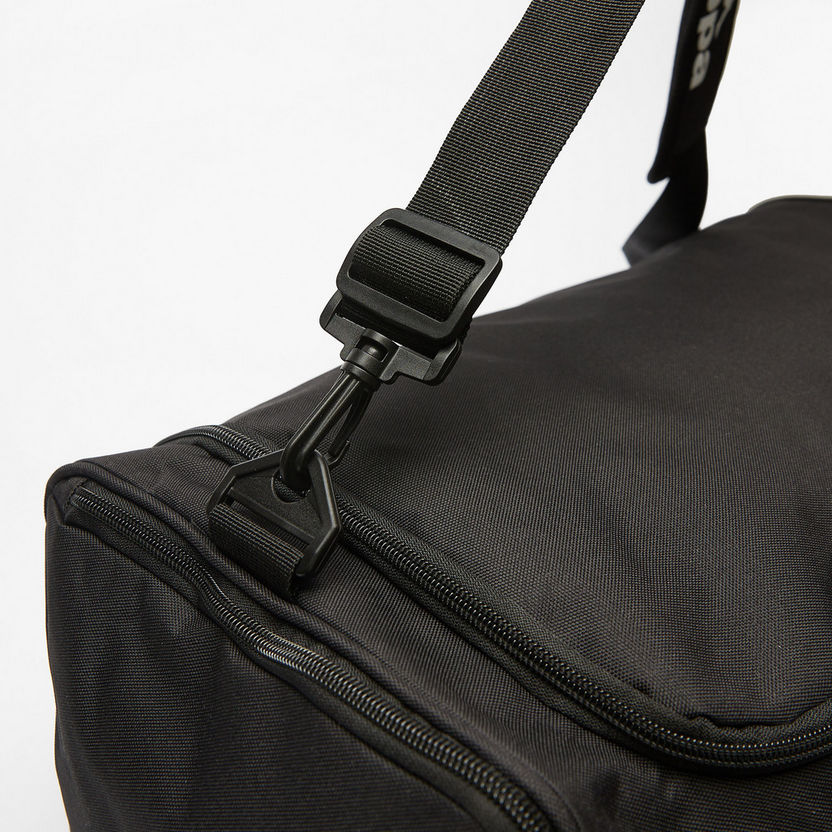 Kappa Logo Print Duffle Bag with Detachable Strap and Zip Closure-Duffle Bags-image-3