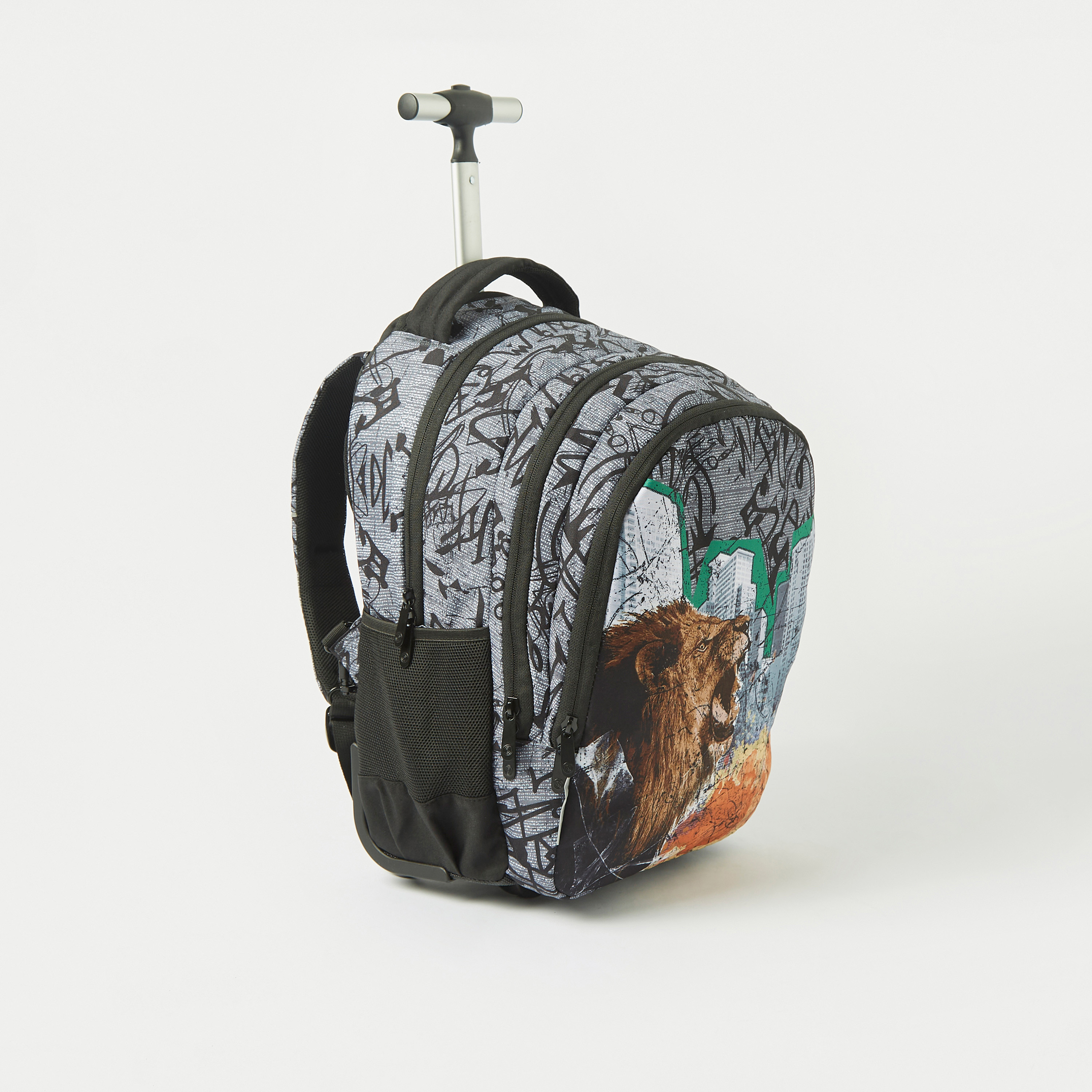 Kaos Graffiti Print 3-Piece Trolley Backpack Set - 18 inches-school-bagsandbackpacks-trolleybags-image-5