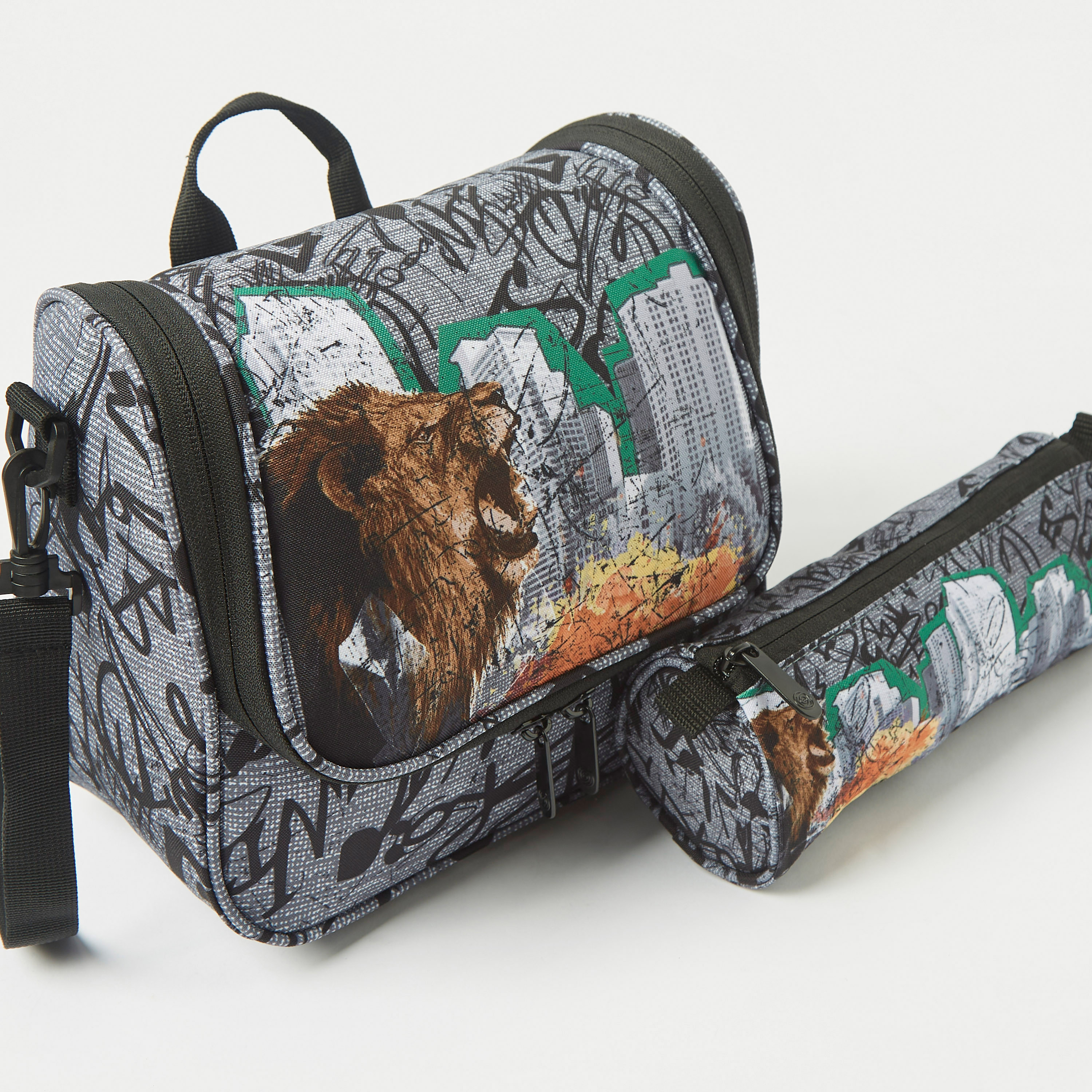 Kaos Graffiti Print 3-Piece Trolley Backpack Set - 18 inches-school-bagsandbackpacks-trolleybags-image-8