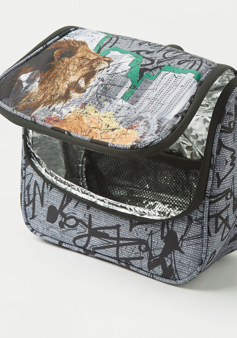 Kaos Graffiti Print 3-Piece Trolley Backpack Set - 18 inches-School Sets-image-9
