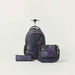 Kaos Paisley Print 3-Piece Trolley Backpack Set - 18 inches-School Sets-thumbnailMobile-0