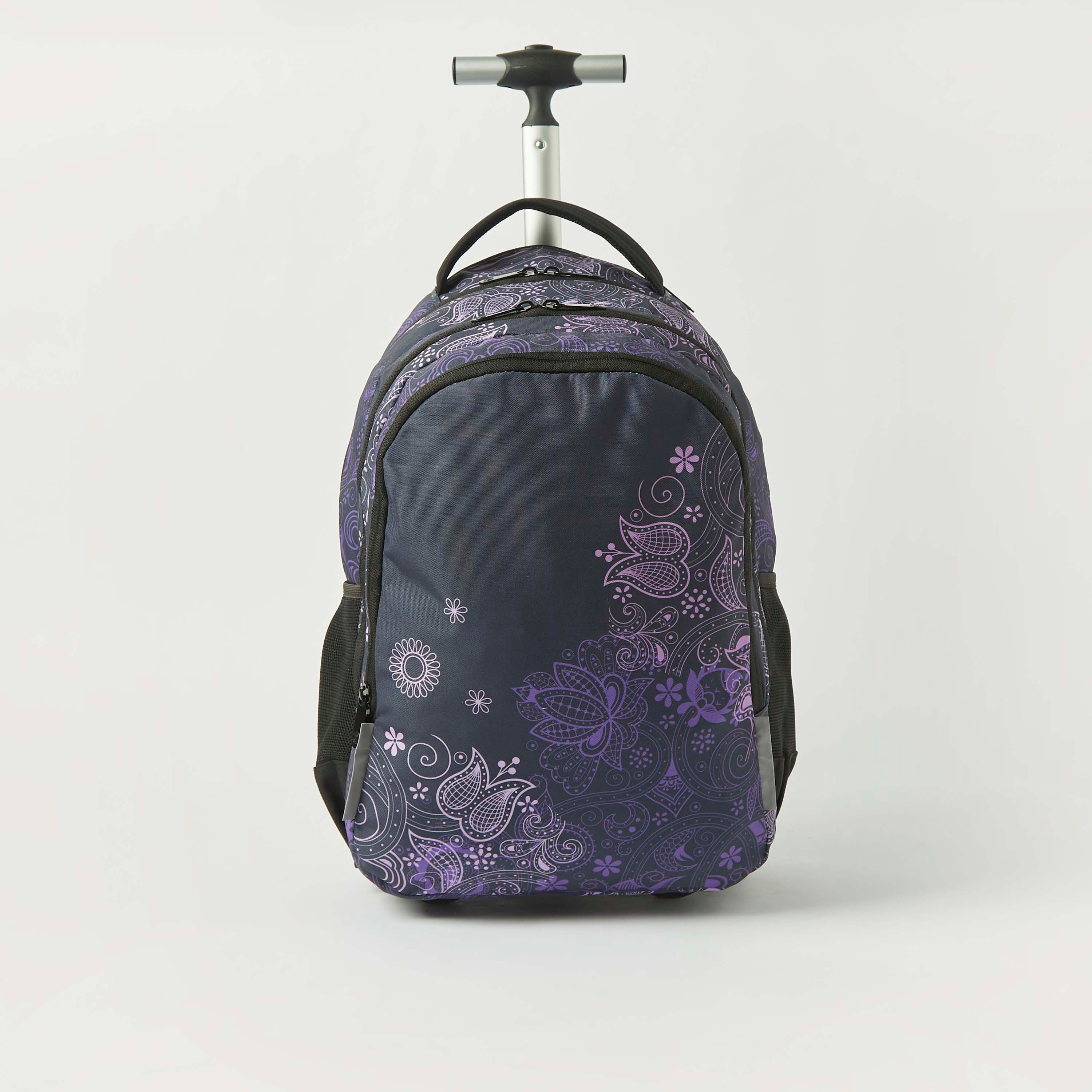 Kaos Paisley Print 3-Piece Trolley Backpack Set - 18 inches-school-bagsandbackpacks-trolleybags-image-3