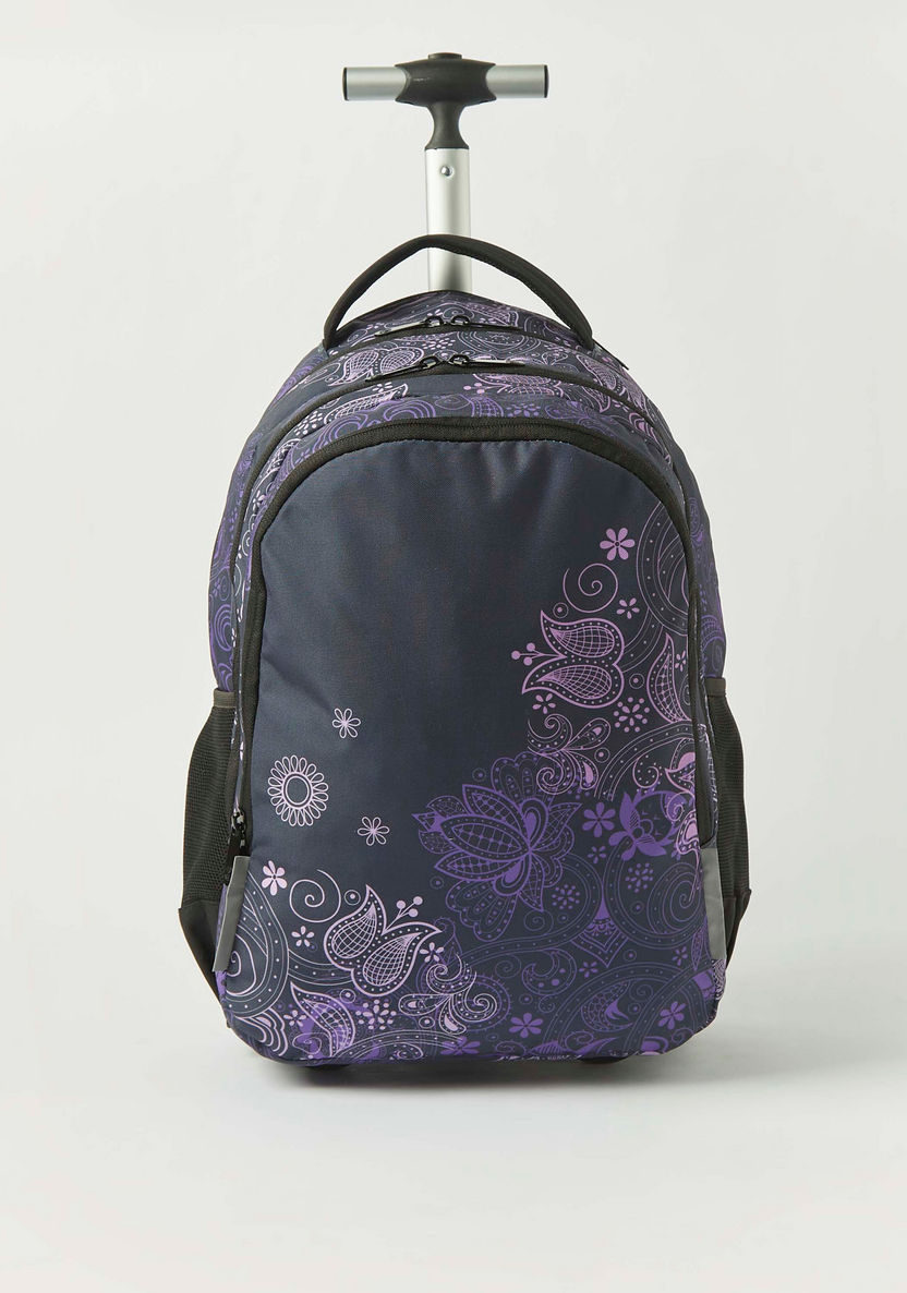 Kaos Paisley Print 3-Piece Trolley Backpack Set - 18 inches-School Sets-image-2