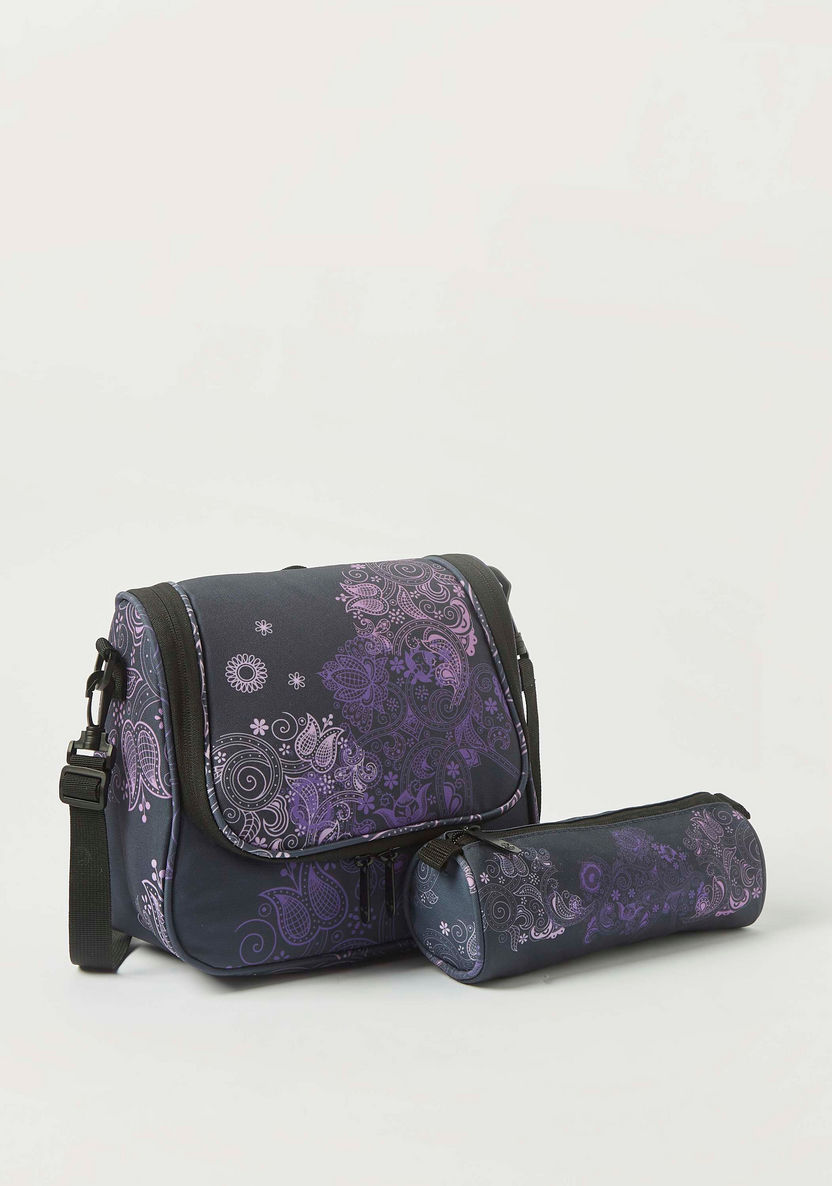 Kaos Paisley Print 3-Piece Trolley Backpack Set - 18 inches-School Sets-image-3