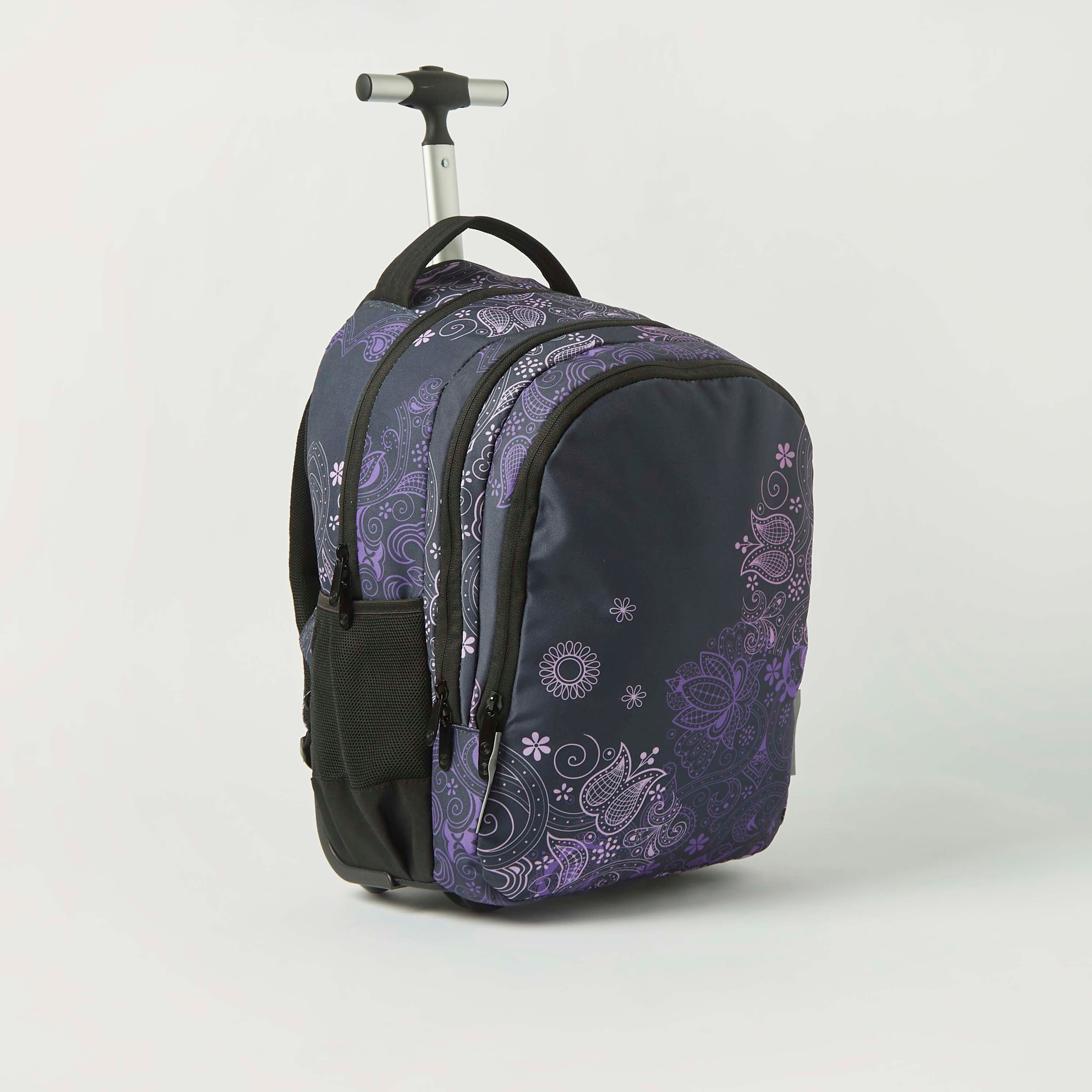 Kaos Paisley Print 3-Piece Trolley Backpack Set - 18 inches-school-bagsandbackpacks-trolleybags-image-5