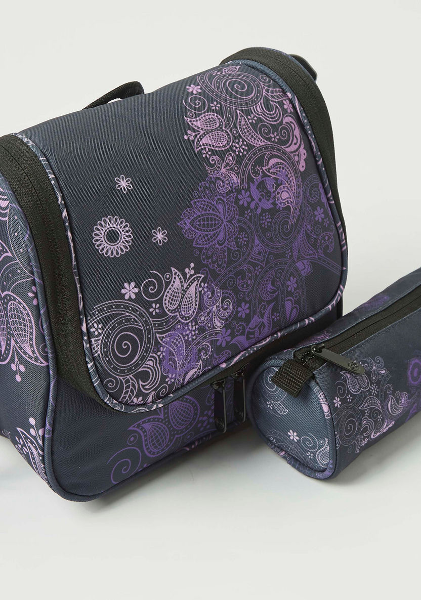 Kaos Paisley Print 3-Piece Trolley Backpack Set - 18 inches-School Sets-image-7