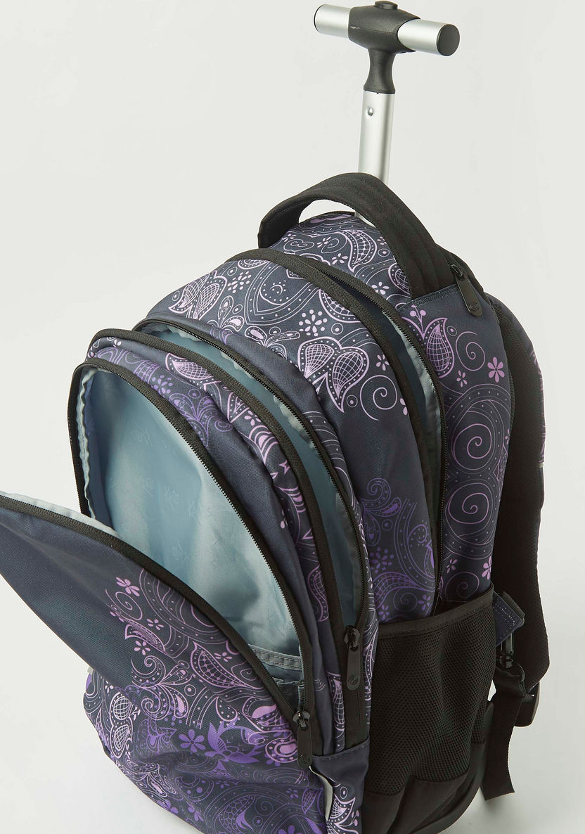 Kaos Paisley Print 3-Piece Trolley Backpack Set - 18 inches-School Sets-image-8