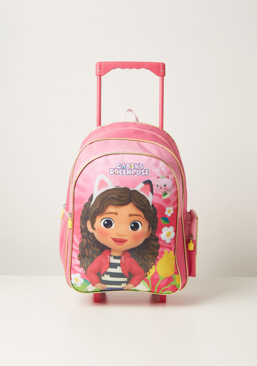 Gabby's Dollhouse Print 5-Piece Trolley Backpack Set - 16 inches-School Sets-image-1