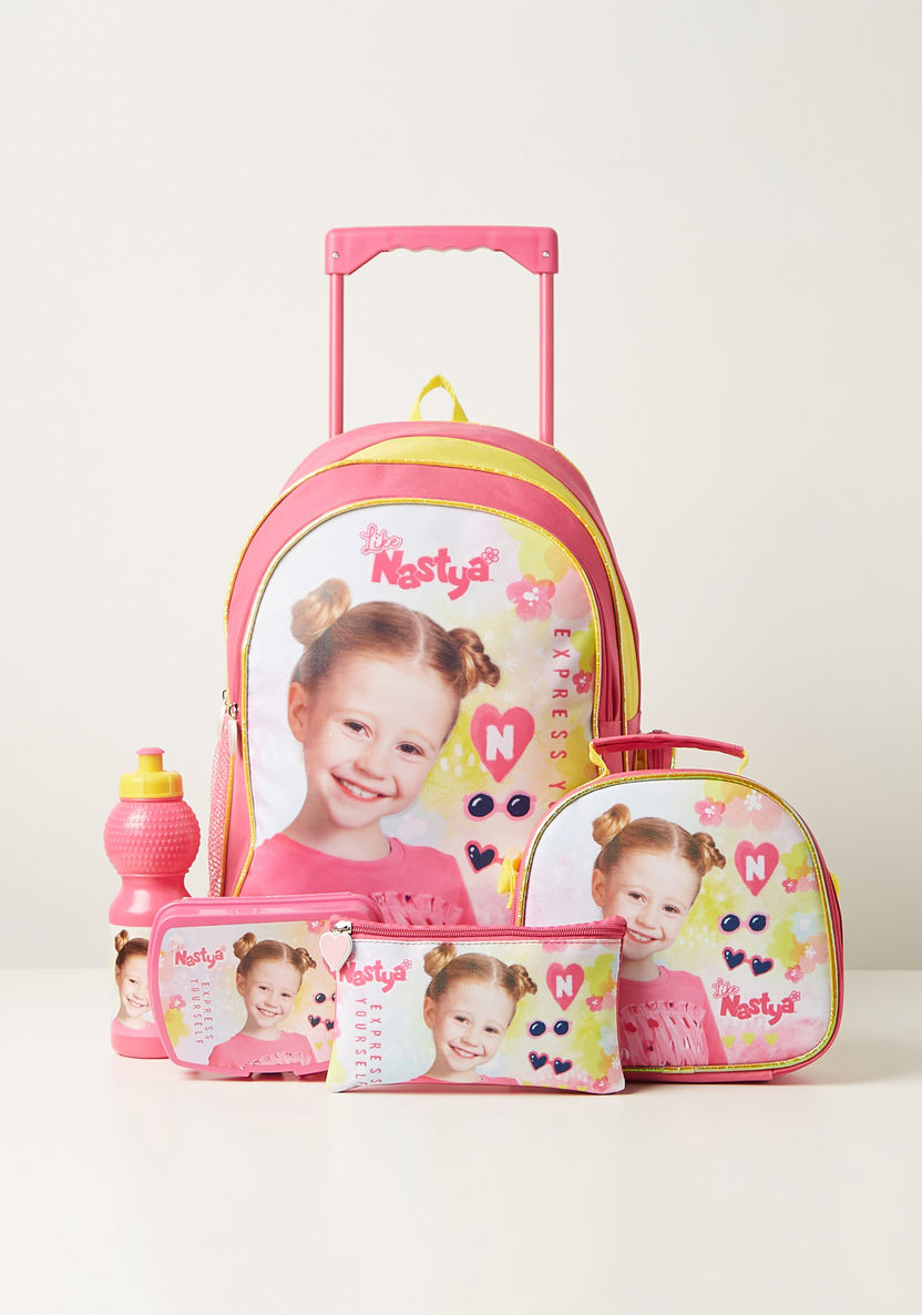 Like Nastya Printed 5-Piece Trolley Backpack Set - 16 inches-School Sets-image-0