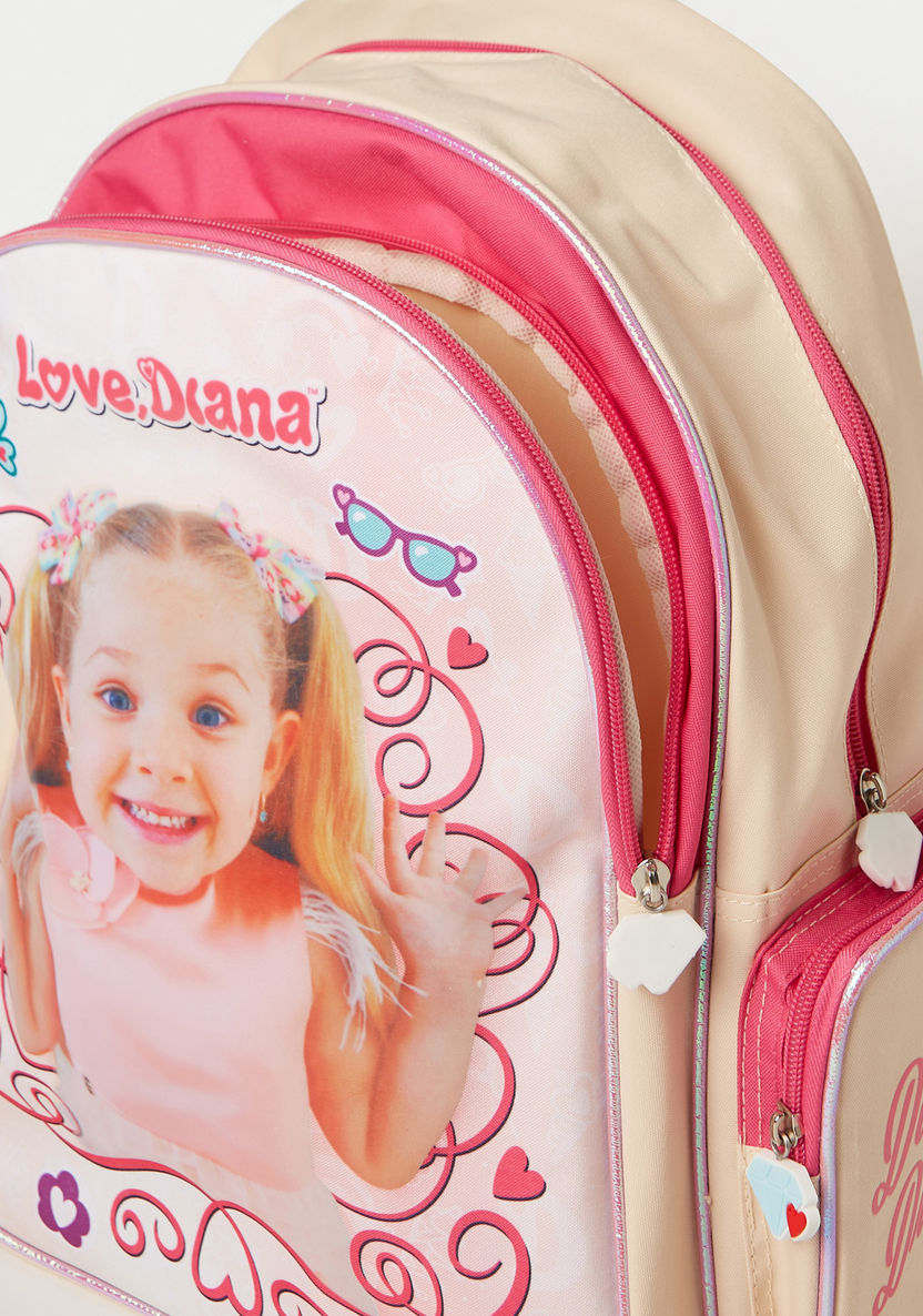 First Kid Love Diana Print 5-Piece Backpack Set - 16 inches-School Sets-image-9