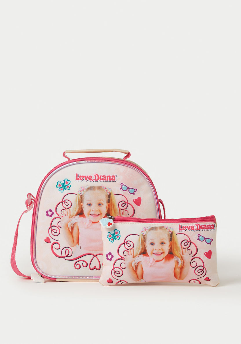 First Kid Love Diana Print 5-Piece Backpack Set - 16 inches-School Sets-image-2