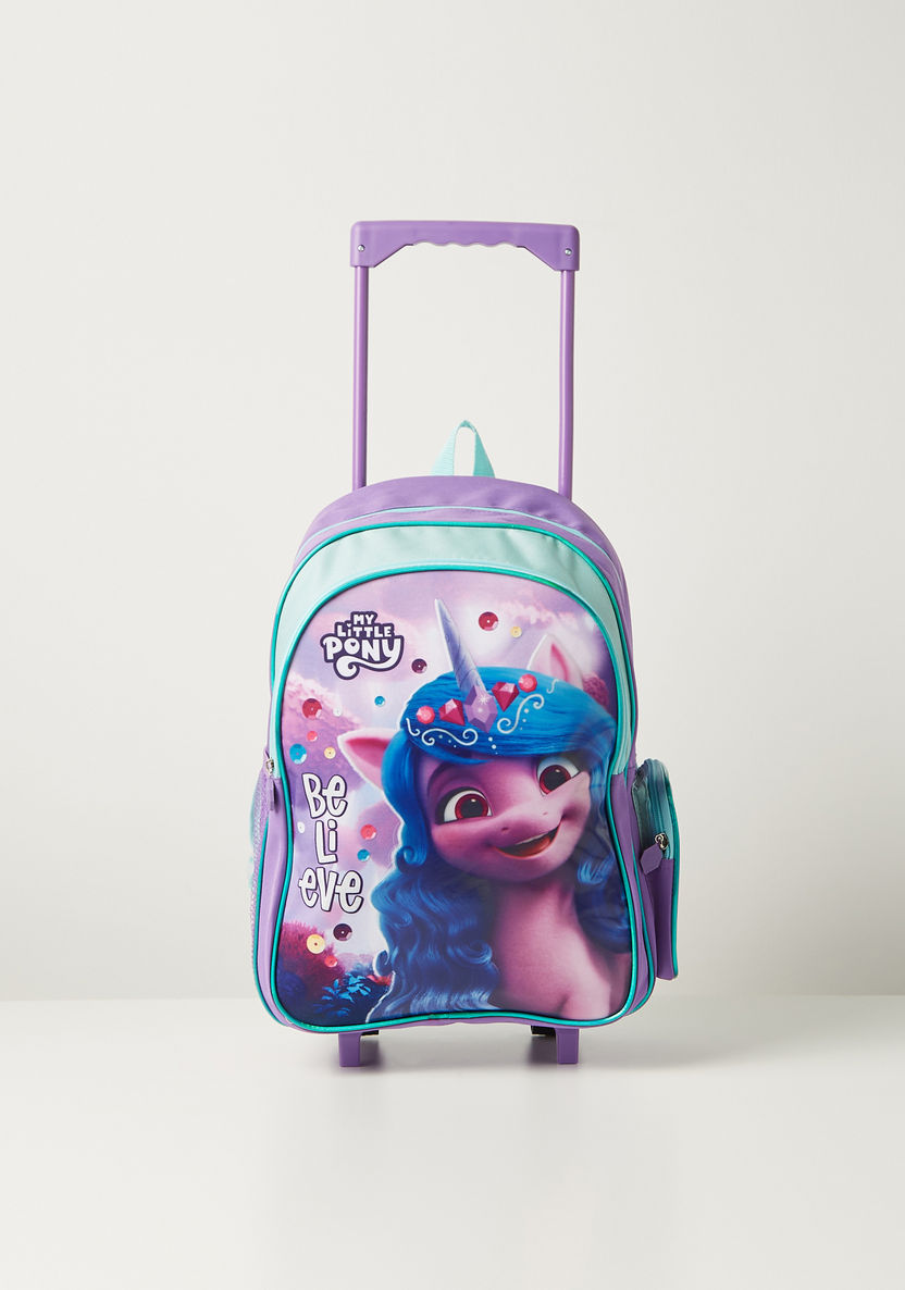 My Little Pony Printed 5-Piece Trolley Backpack Set - 16 inches-School Sets-image-1