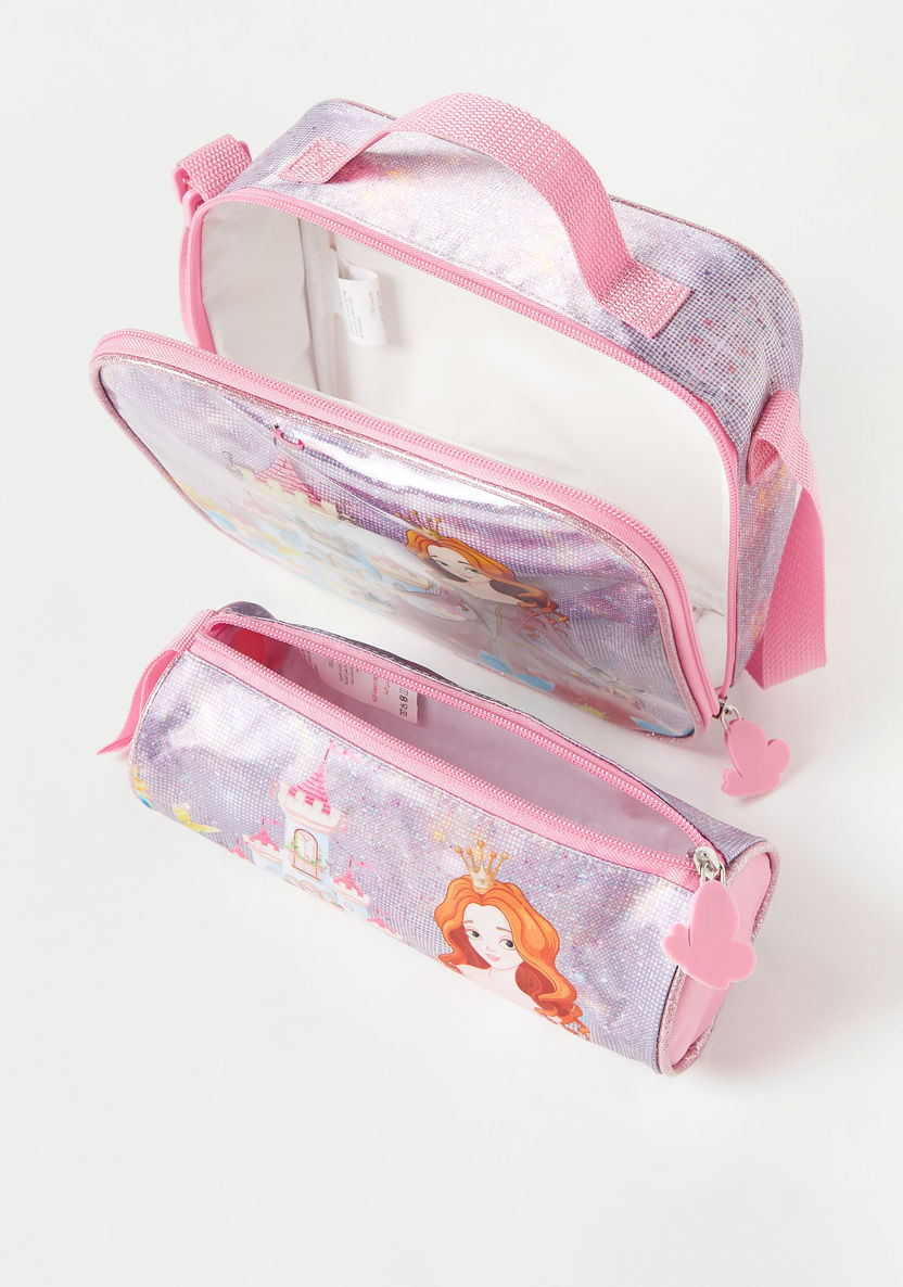Juniors Princess Print 3-Piece Trolley Backpack Set - 16 inches-School Sets-image-10