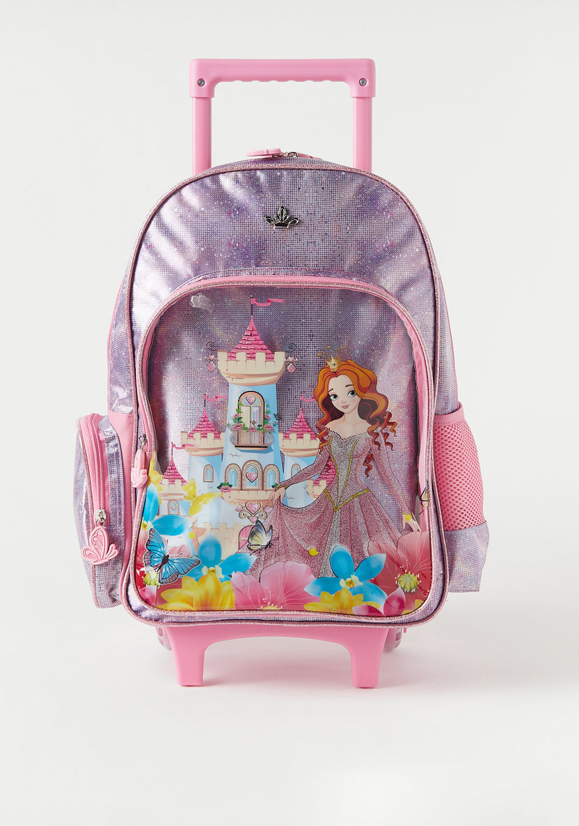 Juniors Princess Print 3-Piece Trolley Backpack Set - 16 inches-School Sets-image-2