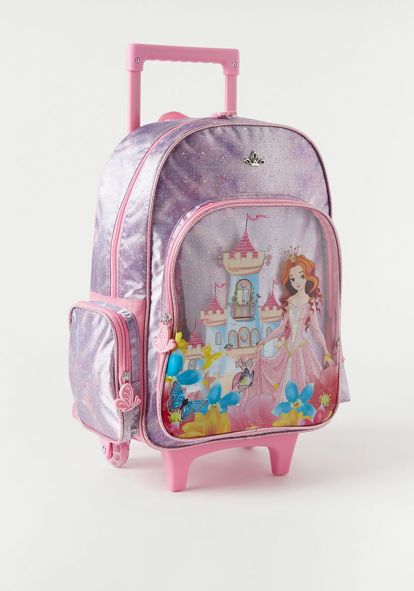 Juniors Princess Print 3-Piece Trolley Backpack Set - 16 inches-School Sets-image-3