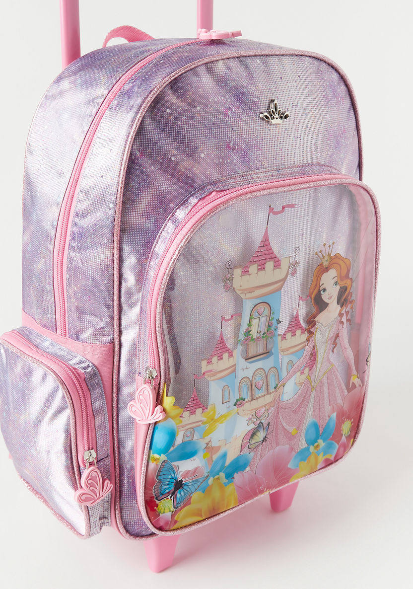 Juniors Princess Print 3-Piece Trolley Backpack Set - 16 inches-School Sets-image-4