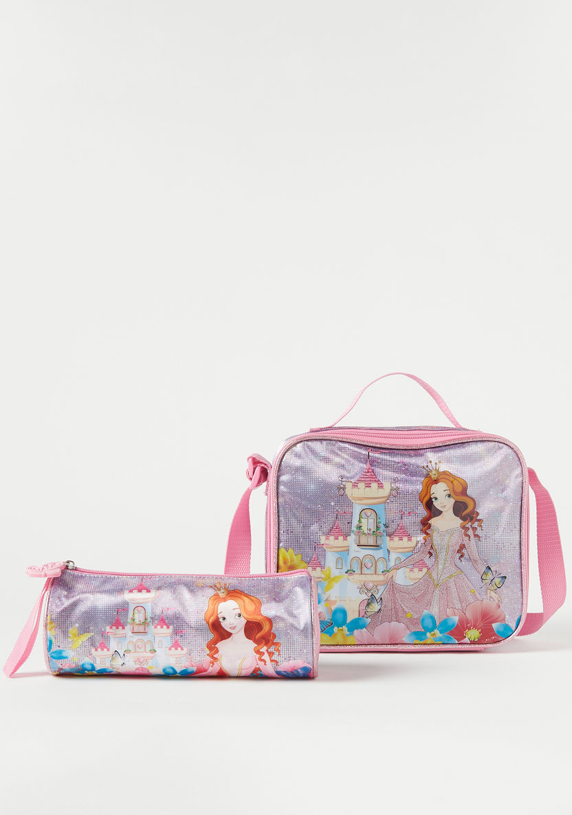 Juniors Princess Print 3-Piece Trolley Backpack Set - 16 inches-School Sets-image-8