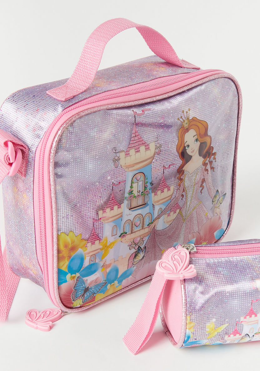 Juniors Princess Print 3-Piece Trolley Backpack Set - 16 inches-School Sets-image-9