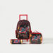 Juniors Car Graphic Print 3-Piece Trolley Backpack Set - 16 inches-School Sets-thumbnail-0