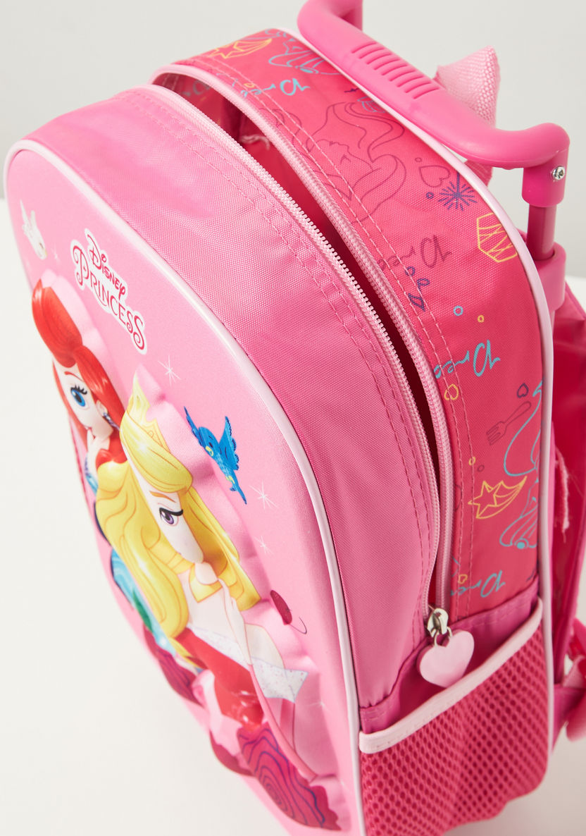 Disney Princess Print 3-Piece Trolley Backpack Set - 12 inches-School Sets-image-9